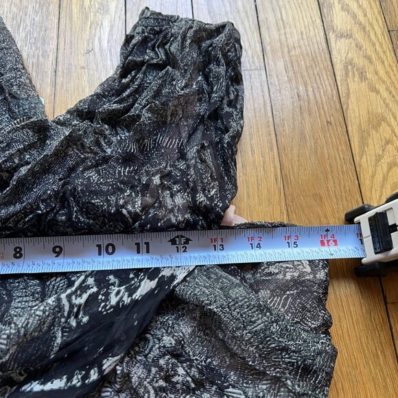 Tracy Reese Size 8 NEW Black & Beige Criss Cross Draped Frock Spliced Lace Dress - Picture 8 of 14